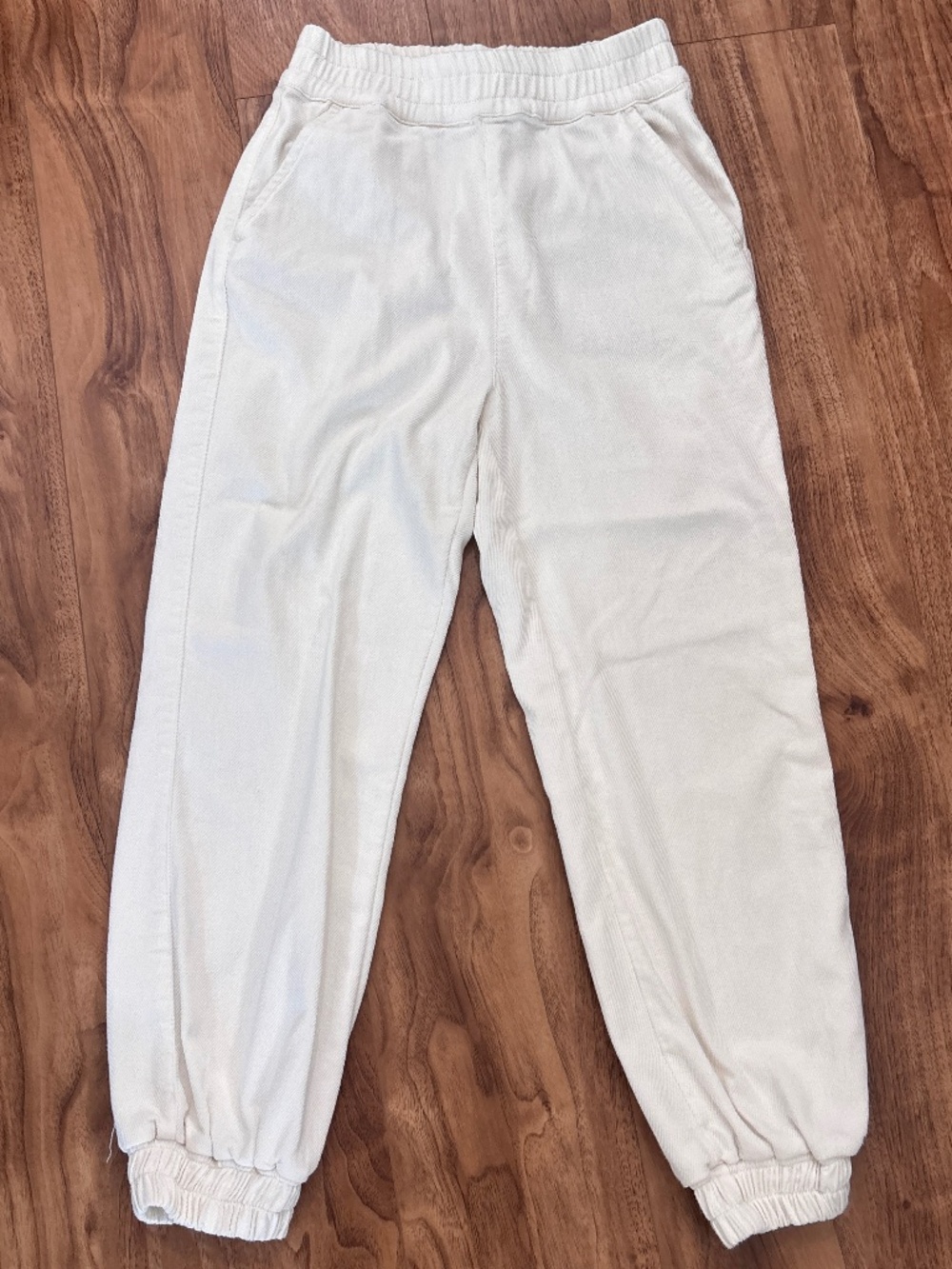 AllSaints White Joggers Size 6 Relaxed Casual Minimalist Streetwear Pants
